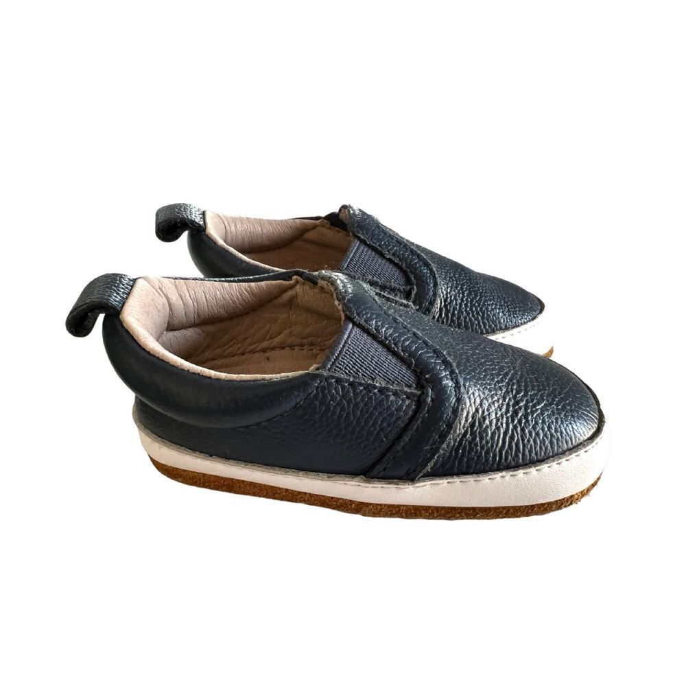 Baby Girls Riley & Co Navy Blue Premium Leather Moccasins - Sz 3